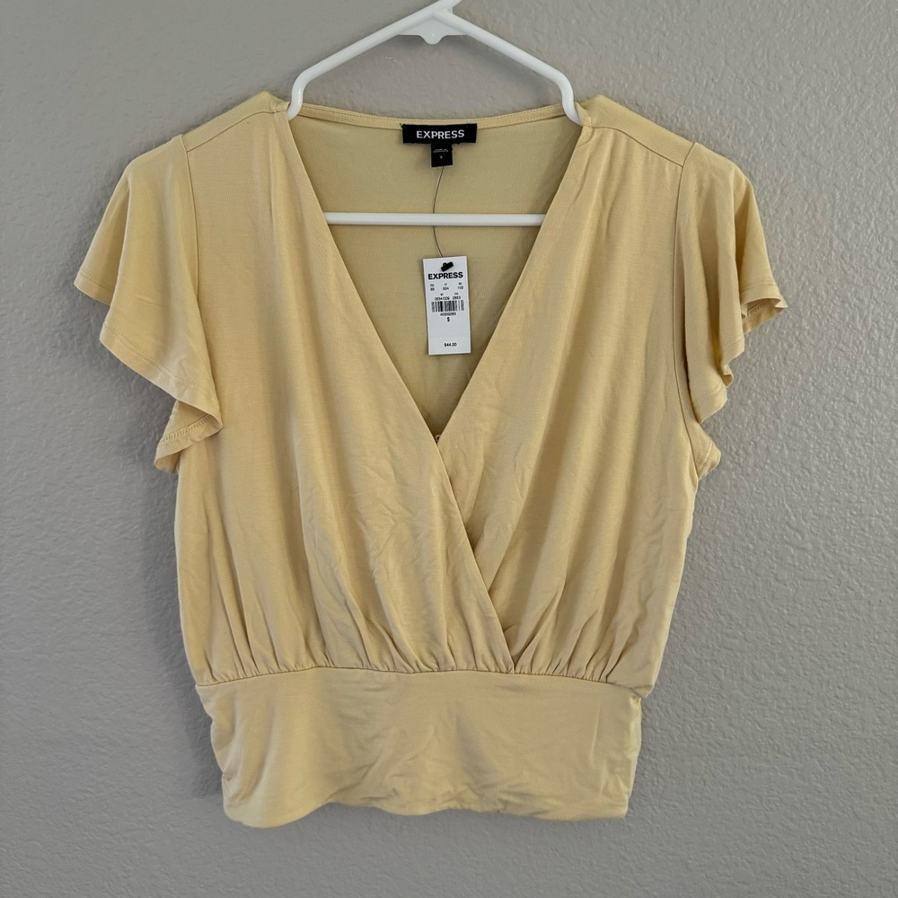 Express short sleeved wrap blouse